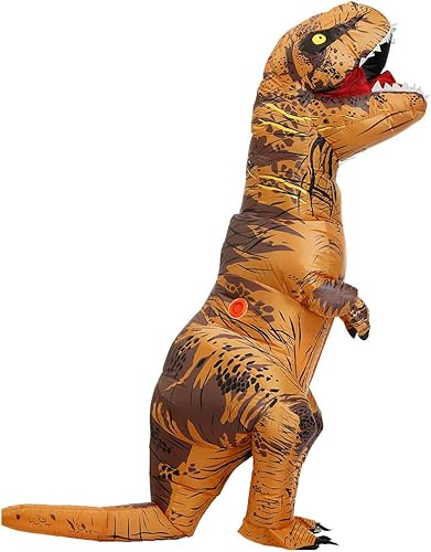Miniatura 4 de NBSAIRMO Disfraz inflable de dinosaurio para adulto, disfraz de T-rex inflable para mujer, traje de dinosaurio inflable para hombre