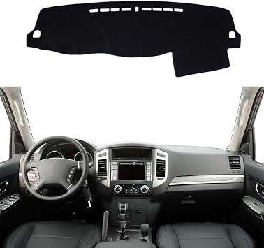 Fit for Mitsubishi Montero V93 2006-2021 Dashboard Cover Mat,Dash Cover Pad,Custom Faux Suede/Non-Slip/Red line