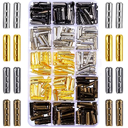 Boao 200 Pieces Metal Aglets for Shoelaces Shoelace Tips Head Aglets Replacement Tips for Canvas...