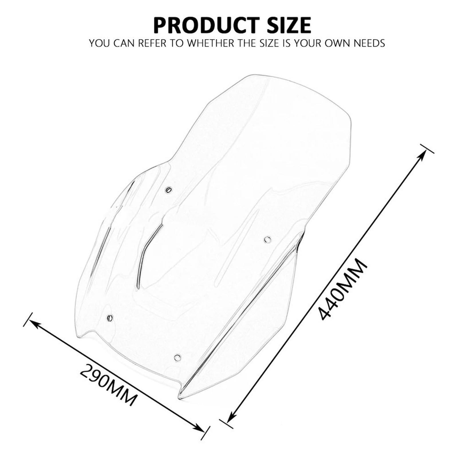 Parabrezza Moto Spoiler Adatto Per ADV350 Adv 350 2022 2023 ADV-350 Accessori Per Moto Parabrezza Deflettore Antivento Protezione Spoiler(Black)