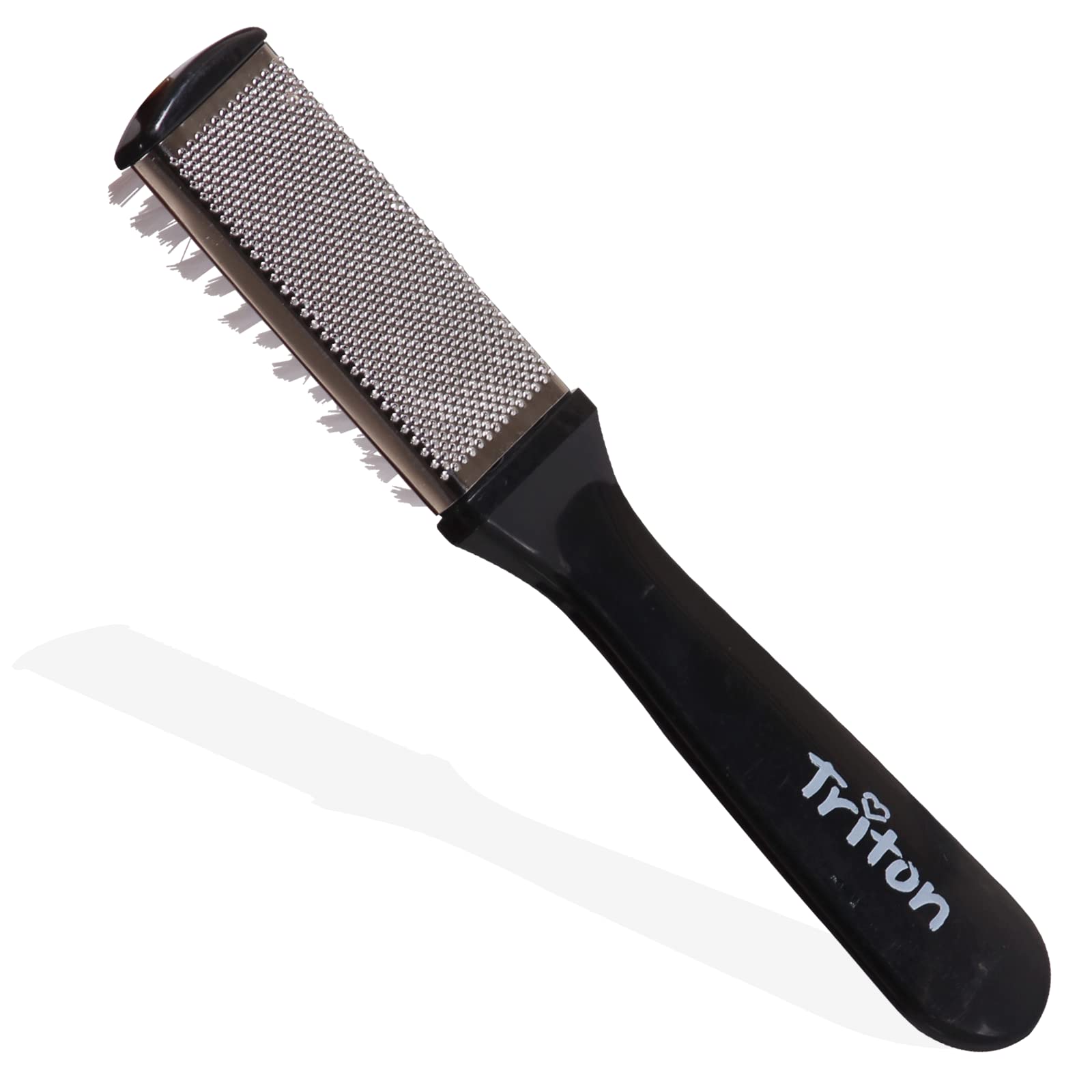 TRITON 2 in 1 Foot Scraper for Pedicure with Detachable Steel Plate n Cleaning Brush Foot Filer Scrubber for Dead Skin Removing Callus Remover_Black-image-45