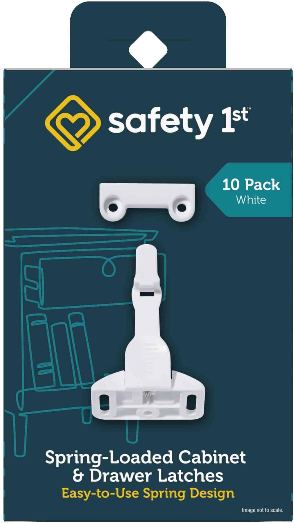 Safety 1st Spring n' Release Latches, 10 Pack