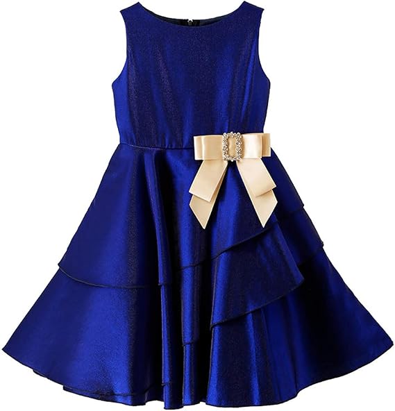 Amazon Co Jp キャサリンコテージ 発表会 スパークリングサテンキッズドレス リボンブローチ付き 子供服 フォーマル Pc910 Tak ジュエリー
