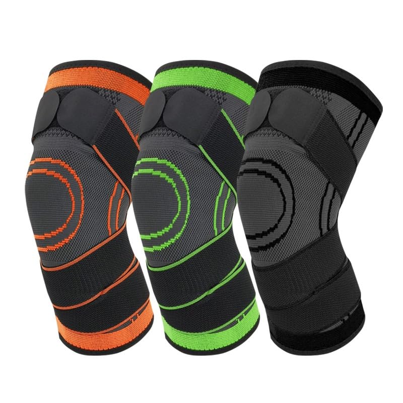 Sports knee pads knitted nylon warm support fitness running basketball
