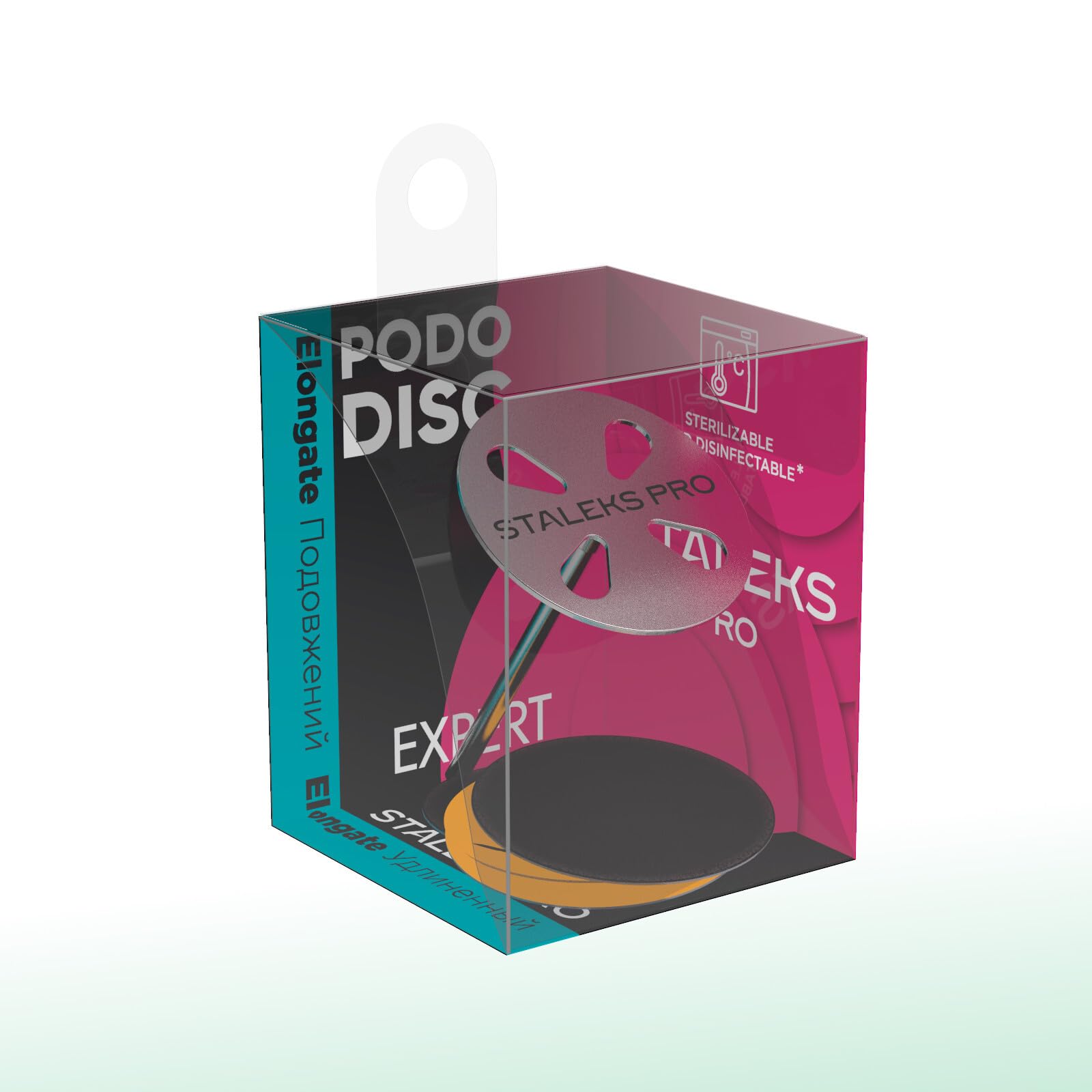 Disco de pedicura de pierna larga PODODISC STALEKS PRO y juego de lima desechable grano 180 5 pc -PDLset L