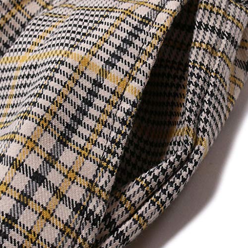 Fashion Mens Casual Solid Loose Plaid Lattice Sweatpant Trousers Sport Jogger Pant