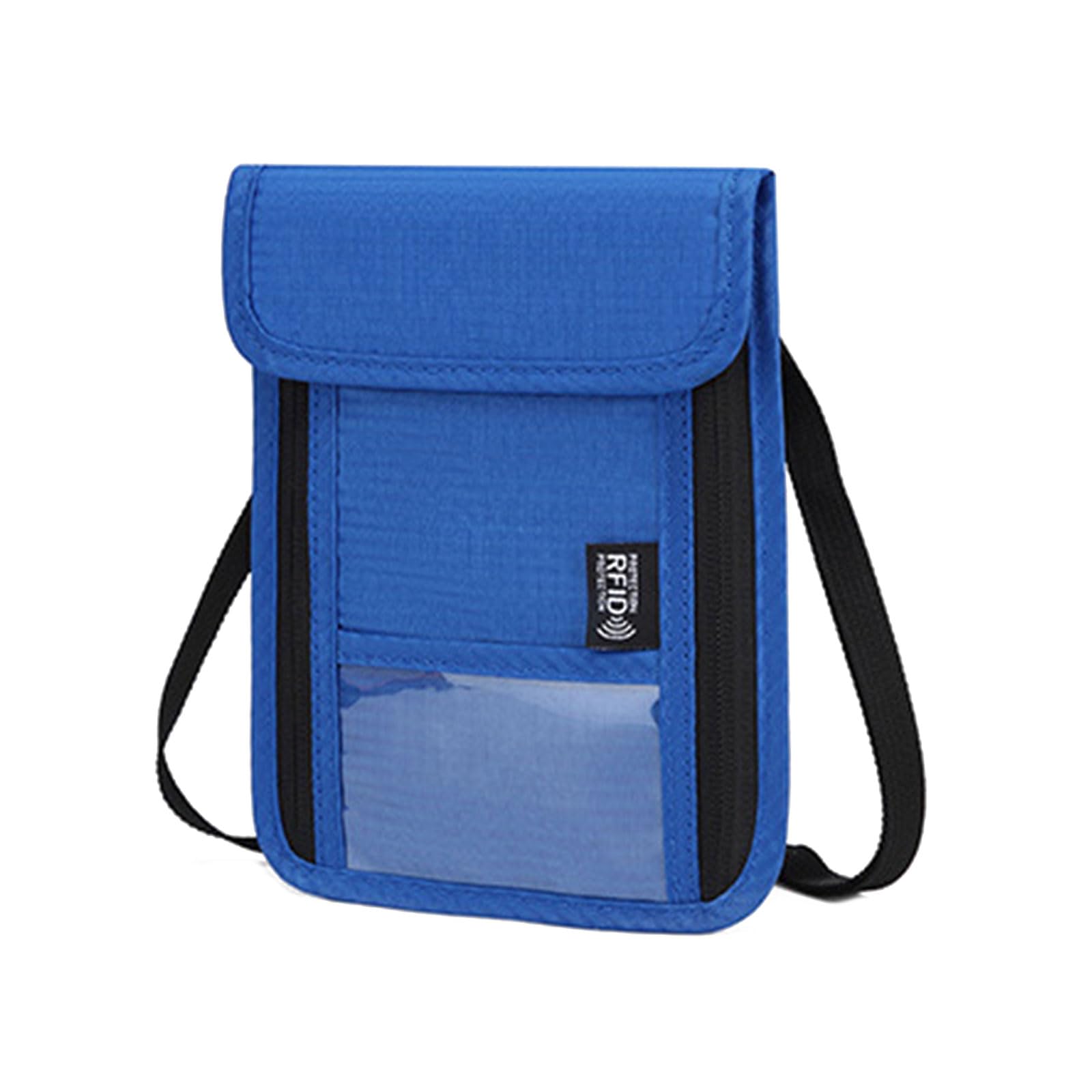 YPBEW RFIDS Travel Neck Wallet Secure Passports Holder and Money Pouches Adjustable Neck Strap to Keep Cash, Credit Card Safe Passports Holder for Travel
