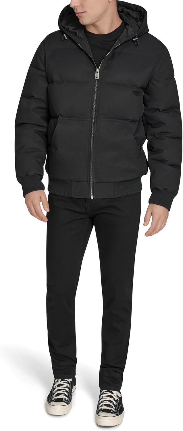 Levi's mens Quilted Bomber With Hood - Image 6