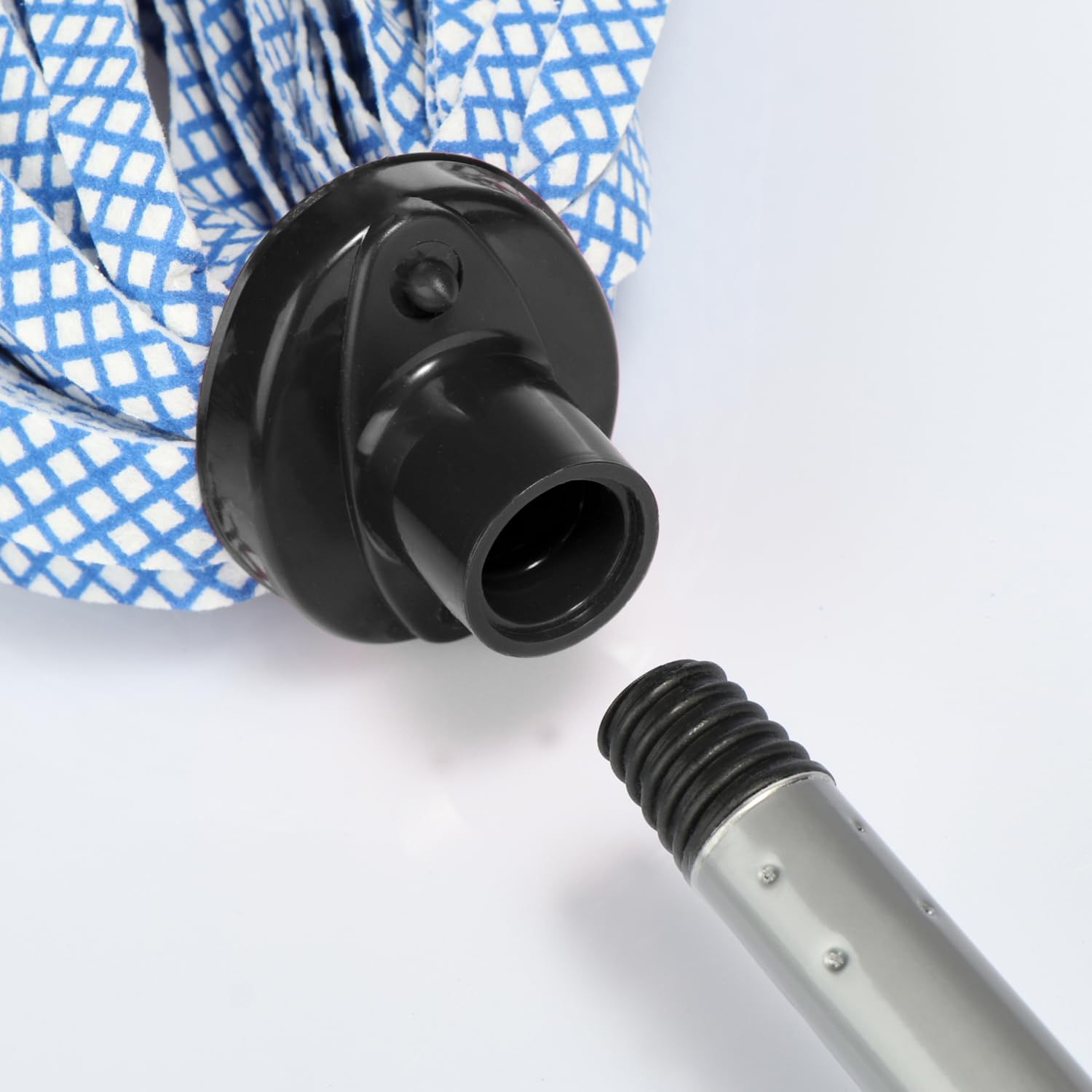 Image secondaire de com-four® 3X Tête de Balai de Remplacement pour Filet de 2 cm, avec Bandes synthétiques, Balai de Remplacement Classique avec Ba