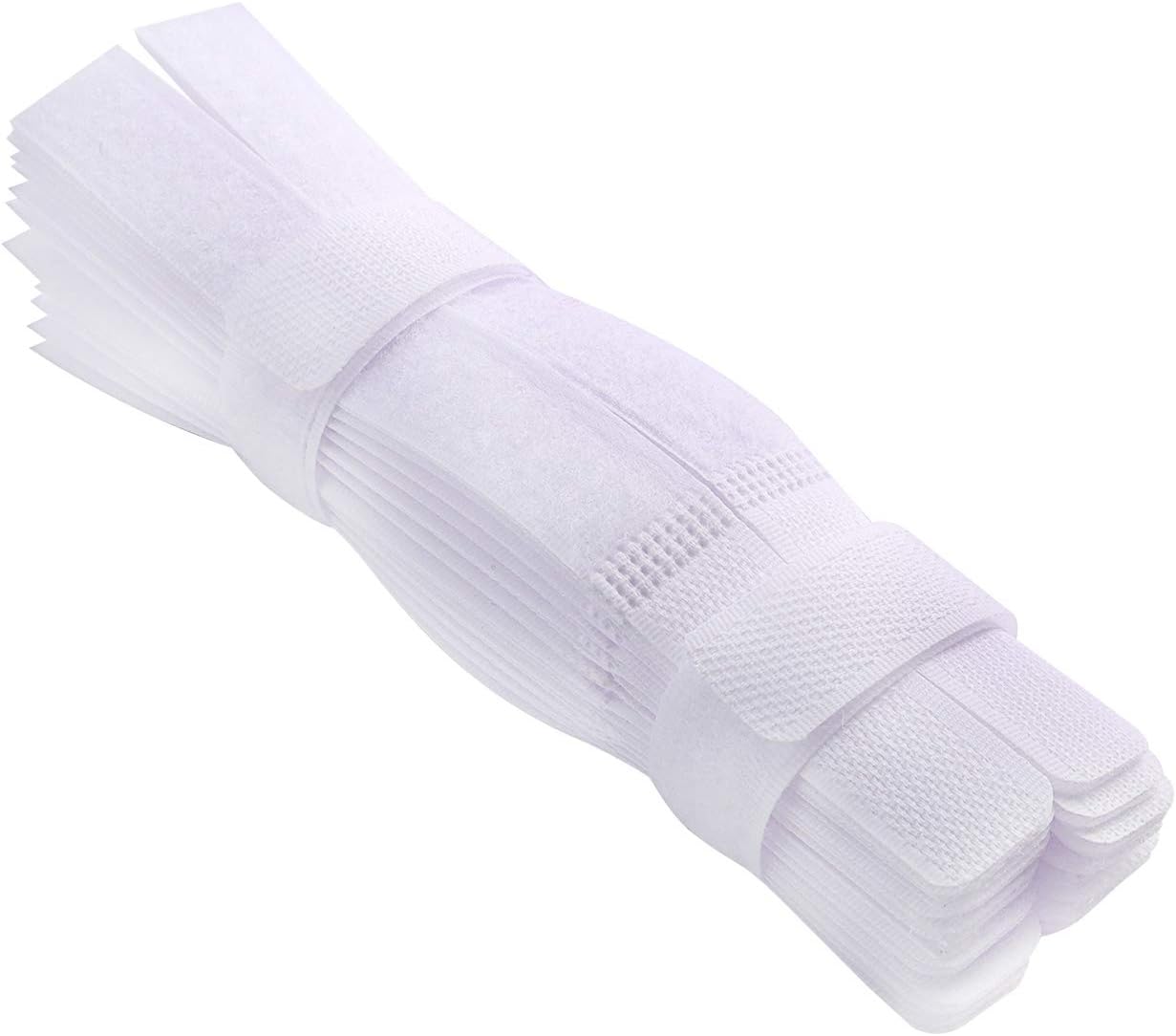 7 Inch Cable Ties 50pcs Fastening Cable Straps Wire Organizer Cable Management (White)