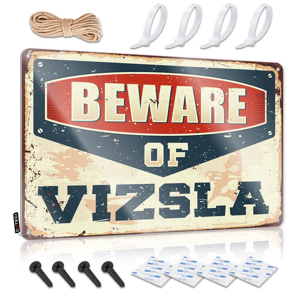 Fun Wall Signs, Core Essentials Beware Of Vizsla | Farmhouse Cave Decor(30X40CM)