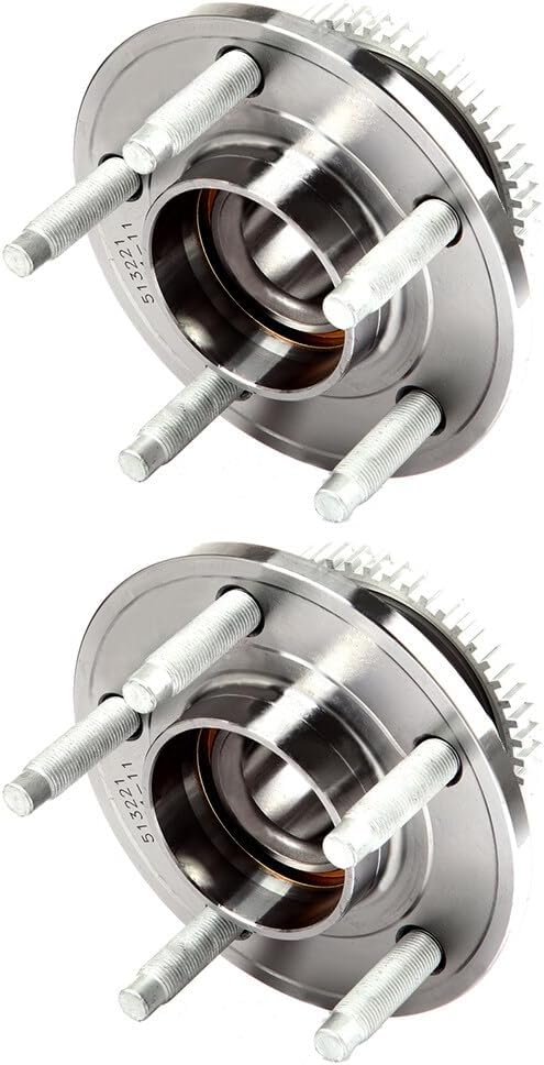 ECCPP Wheel Hub and Bearing Assembly Front 513221 fit for Avanti Avanti 2005-2007, for Ford Mustang 2005-2014 5 Lugs Wheel Bearing Hubs with ABS 2pcs