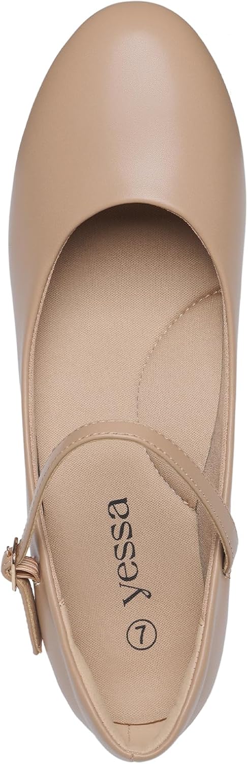 YESSA 1920s Shoes for Women Character Shoes 2"/2.5" Ballroom Dance Shoes for Folklorico Flamenco Latin Swing Salsa Pumps Ankle Strap Dancing Heels - Image 2