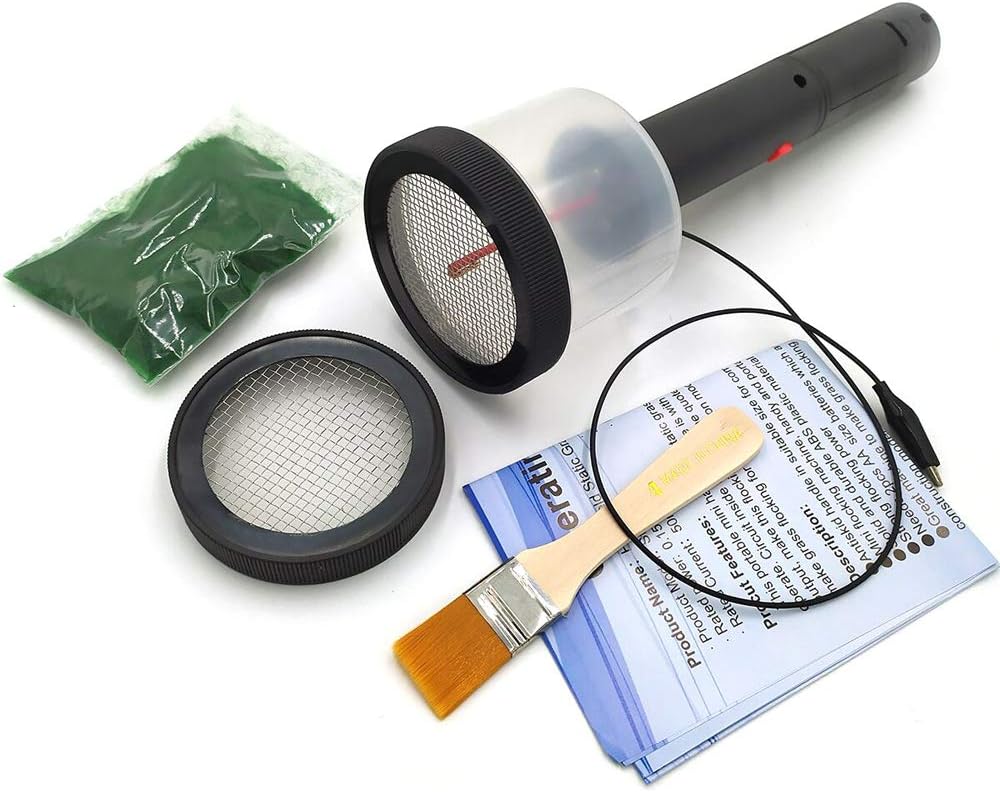 Static Grass Applicator, Flocking Kit, ABS Mini Flocking Machine with Antiskid Handle for DIY Scenic Modelling Sand Table