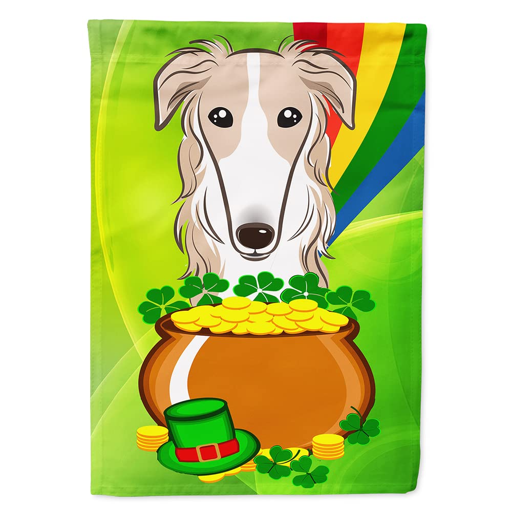 Drapeau de decoration exterieure Borzoi pour celebrer la fete de la Saint-Patrick