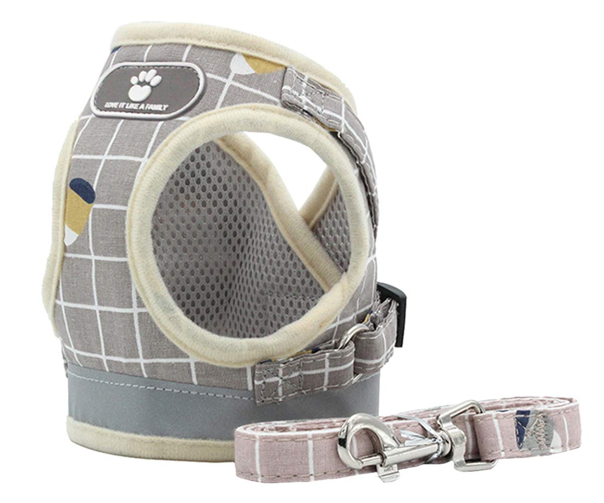 HELX Small Dog Harness Cat Harness and Leash Reflective Puppy Harness Vest