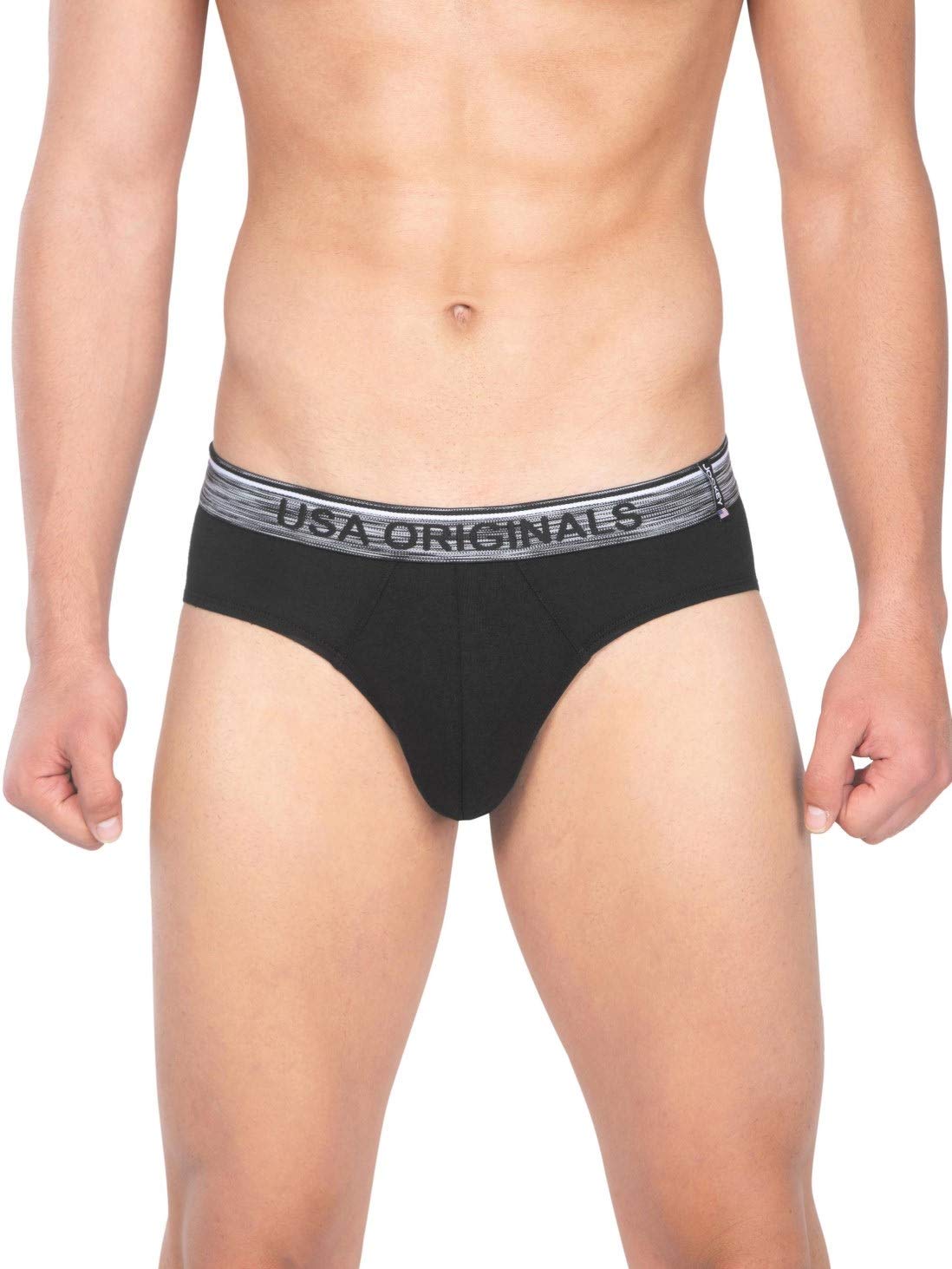 Briefs for Men with Exposed Waistband US69_Black_XL-image-3