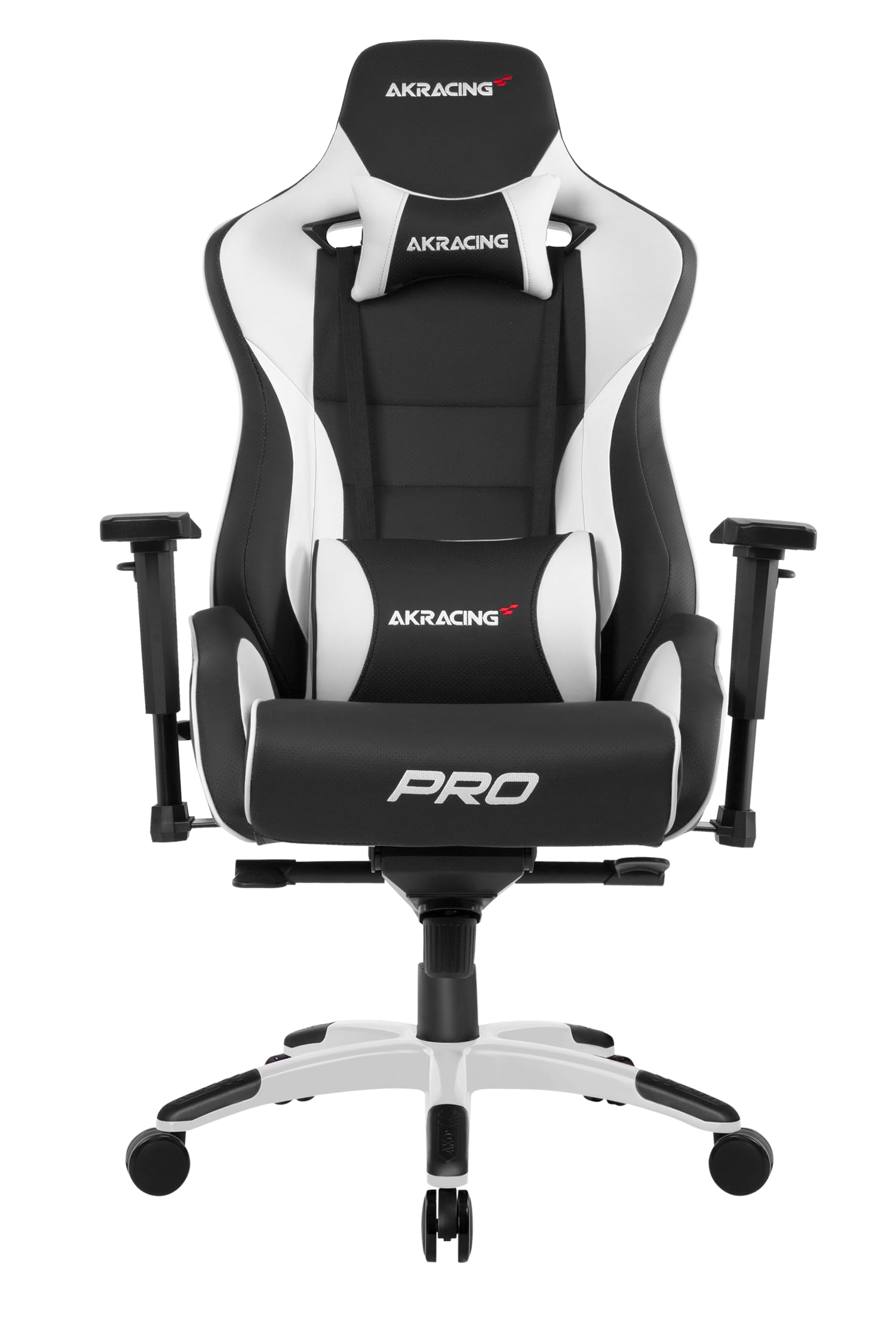 Akracing AK-PRO-WT Sedia da Gioco, In finta pelle, per Pc/Ps4/Xbox/Nintendo, Con Cuscino, Master Pro Bigger Schwarz/Weiß