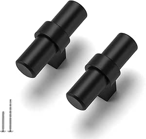 goldenwarm 20Pack 2inch Black Cabinet Handles Black Cabinet Knobs Matte Black Drawer Pulls Cabinet Pulls Black Kitchen Cabinet Knobs Stainless Steel Hardware for Kitchen Cabinet