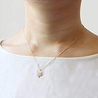 Vista 2 de laonato redondo ópalo Sunshine collar de oro chapado en Latón