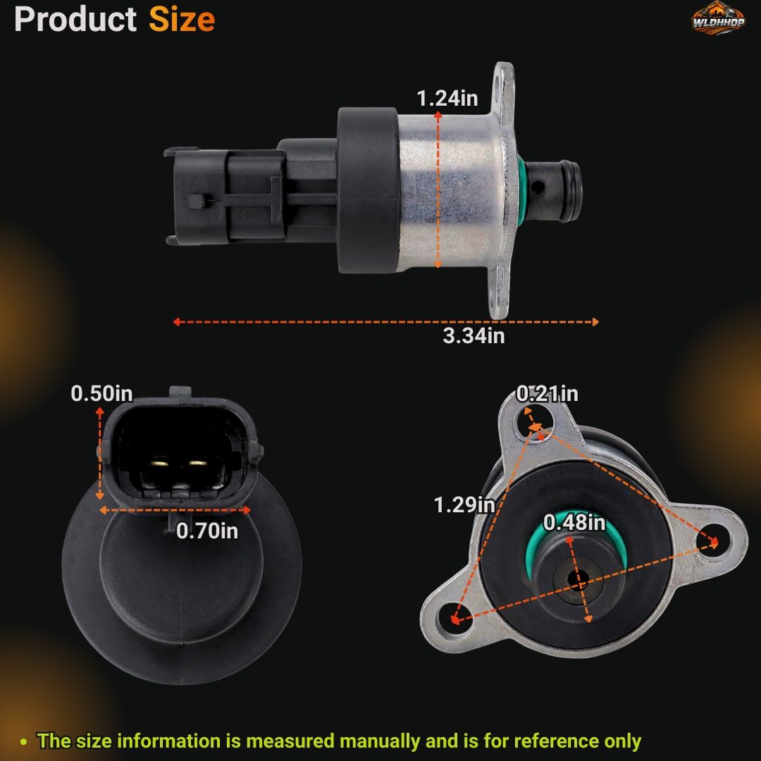 904-581 Fuel Injection Pressure Regulator Compatible with Dodge For Ram 2500 3500 4500 5500 6.7L 2007-2010 Compatible with Ram 2500 3500 4500 5500 6.7L 2011-2018