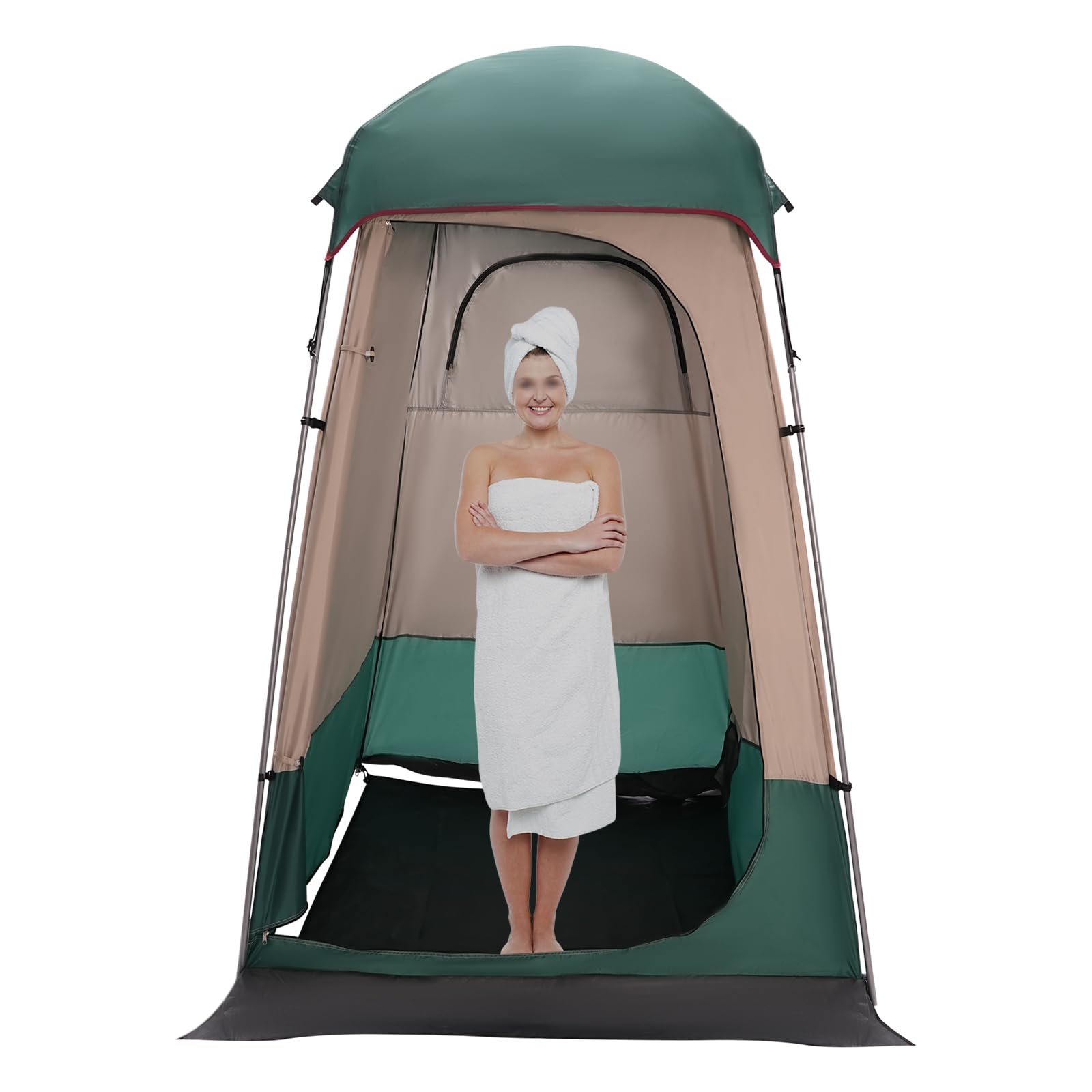 Outdoor Shower Tent, Camping Privacy Shelter-Dressing Changing Room-Portable Toilet Tent for Camping Hiking Beach Toilet Shower Bathroom Green (Dark Green)