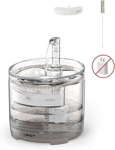 Miniatura 6 de NPET Cat Water Fountain WF050TP 15L Automatic Pet Drinking Fountain with Replacement Faucet Kit