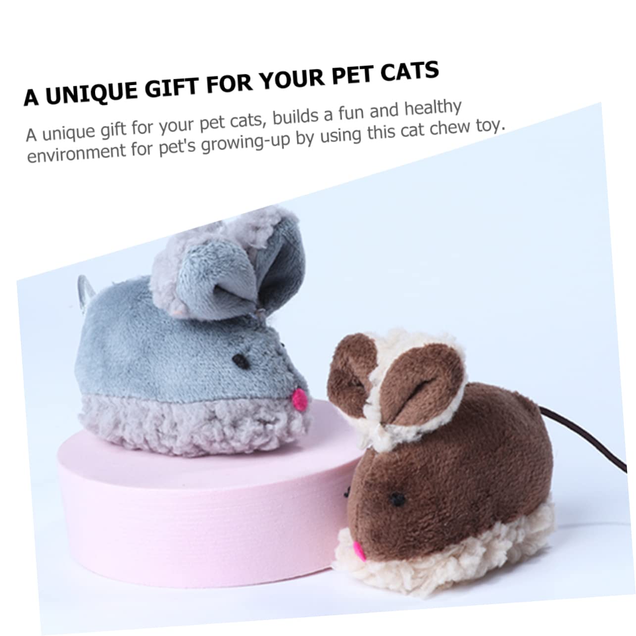 POPETPOP 16pièces Jouets pour Chats Forme De Souris Jouets Interactifs pour Chats Intérieur Stimule Instinct De Chasse Favorise Exercice Animaux De Compagnie