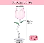 Rose Ensemble de verres à vin 2 Vin Créatif Goblet Flûtes de Champagne Classy verre de vin rouge, Cadeaux idéaux pour le chaud de maison, Mariage, Célébrations d'anniversaire