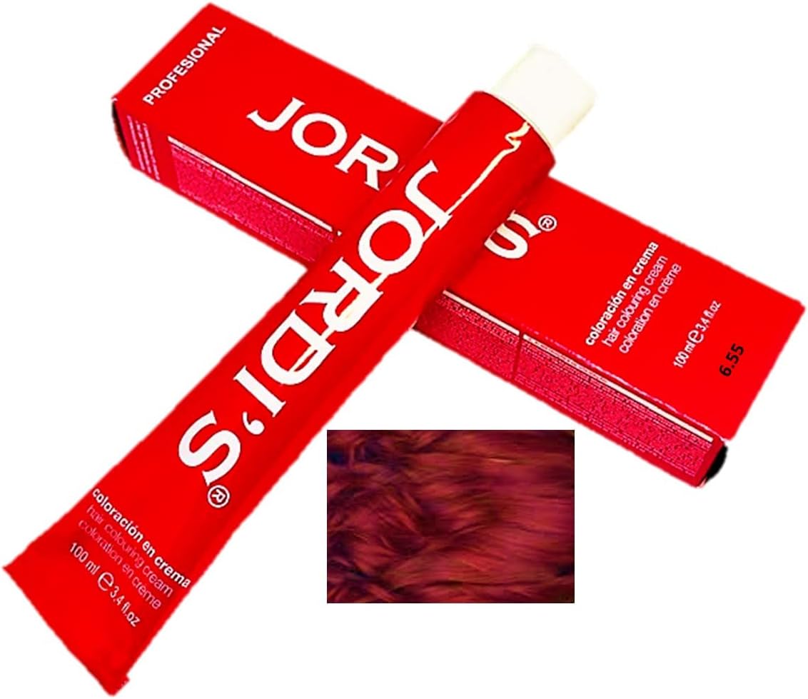 Professional hair colour: intense and bright colour - 6.55 - dark blonde red mahogany - cream colour 100 ml.