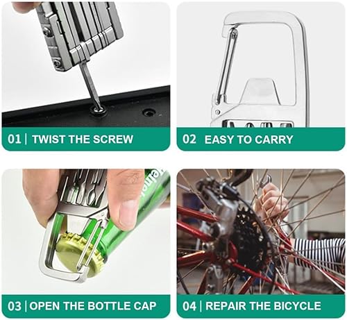 Miniatura 6 de Jawbreaker - Mini herramienta de defensa personal, 12 en 1 plegable, con abrebotellas, soporte para teléfono, destornillador, mosquetón ligero y