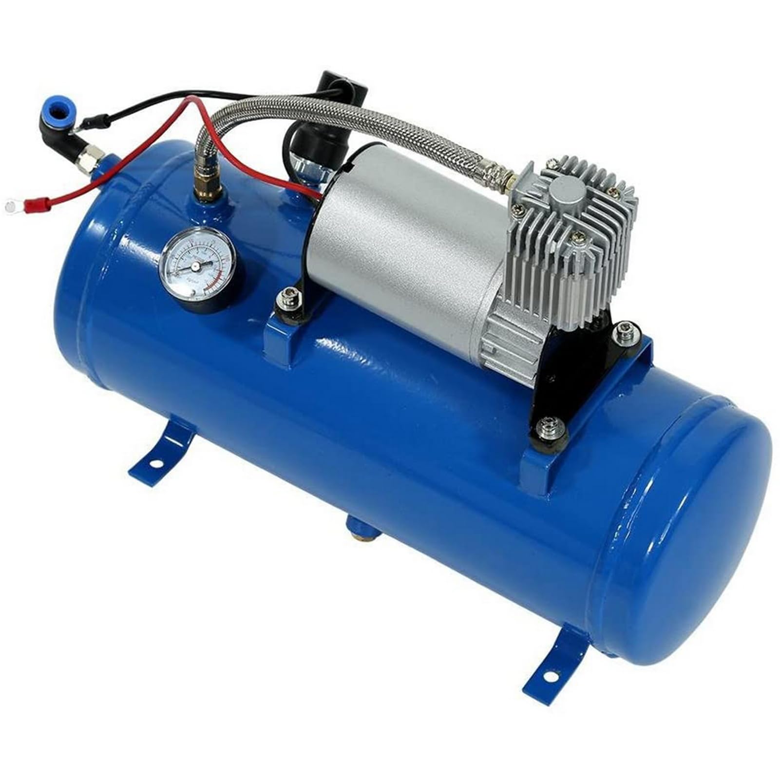 Haofy Sprężarka Powietrza 150 Psi, Pompa do Pompowania Opon 12 V z Wbudowanym Zabezpieczeniem Temperaturowym i Zbiornikiem o Pojemności 6 Litrów, do Opon Pojazdów Ciężarowych RV