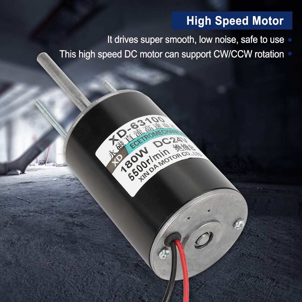Taidda Il motore, Motore CC a spazzola 12/24V 150W Motore CC a spazzola ad alta velocità CW/CCW di grande potenza per generatore elettrico Trapano elettrico Piccolo generatore 2#