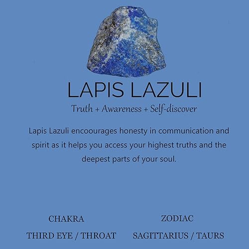 Miniatura 5 de Mens Bracelet Beads Crystal Bracelet for Men, HASKARE Energy Bead Bracelet Healing Stone Lapis Lazuli Bracelet, Real Blue Gemstone Protection