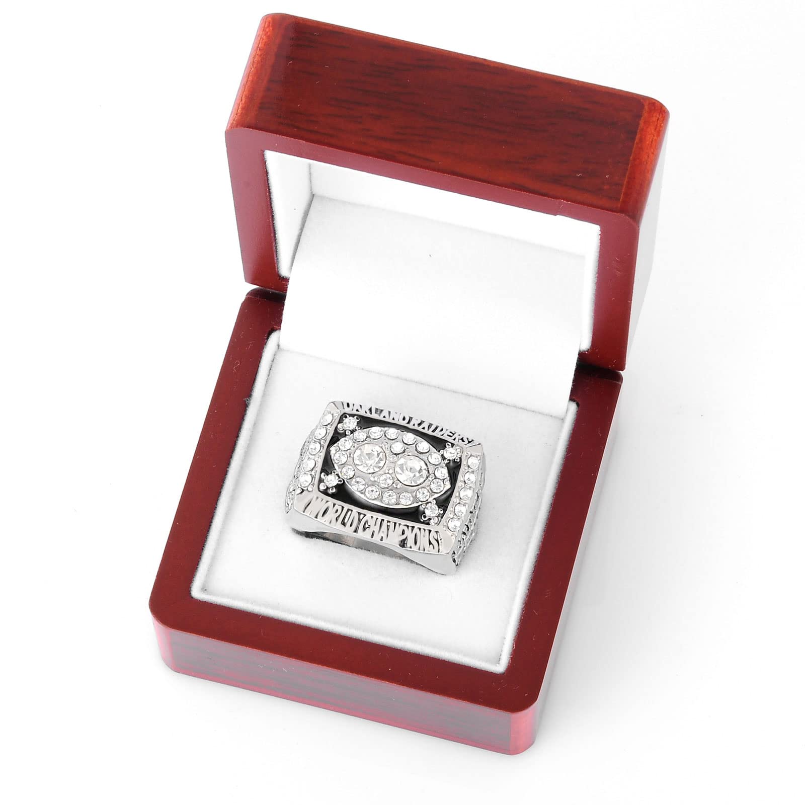 NVeeus All Previous Champion Ring Replica ，for Fans Friends and Family Birthday Collection Gift,with Display Box/1980 Raiders