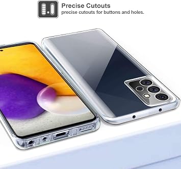 KP TECHNOLOGY Galaxy A72 Case - (360 Front + Back Protection) Full Complete Protection For Samsung Galaxy A72 Gel Case - Clear