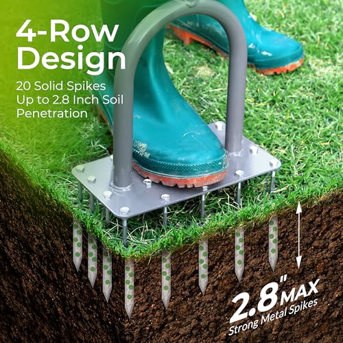 Walensee Four-Row 20-Spike Aerator