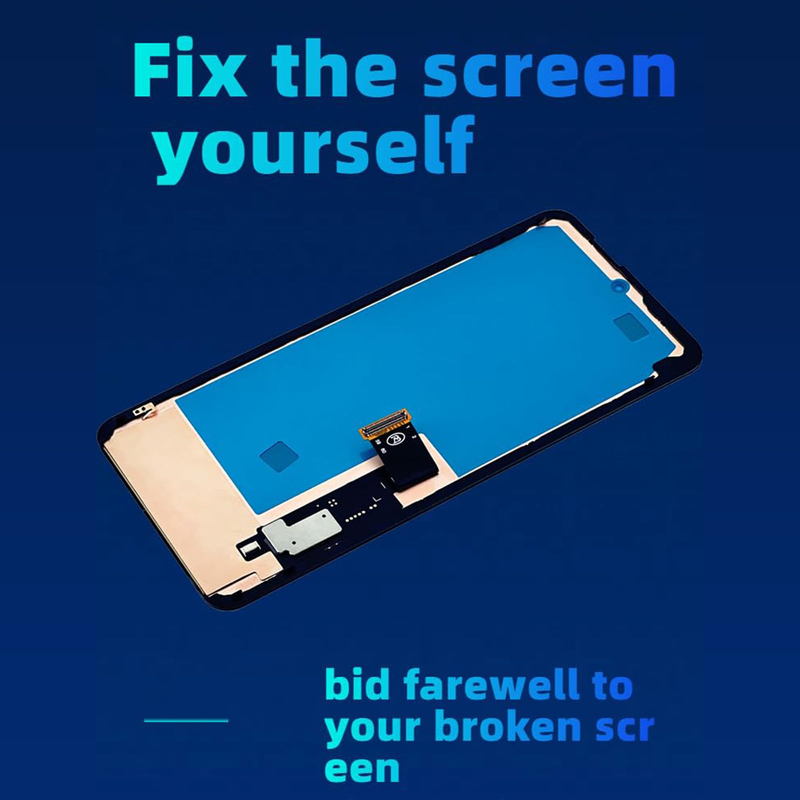 Set Sostituzione dello Schermo a LED per Smartphone Include Cornice incollata e Guida all ' Installazione Passo Passo con Vetro temperato Sicurezza