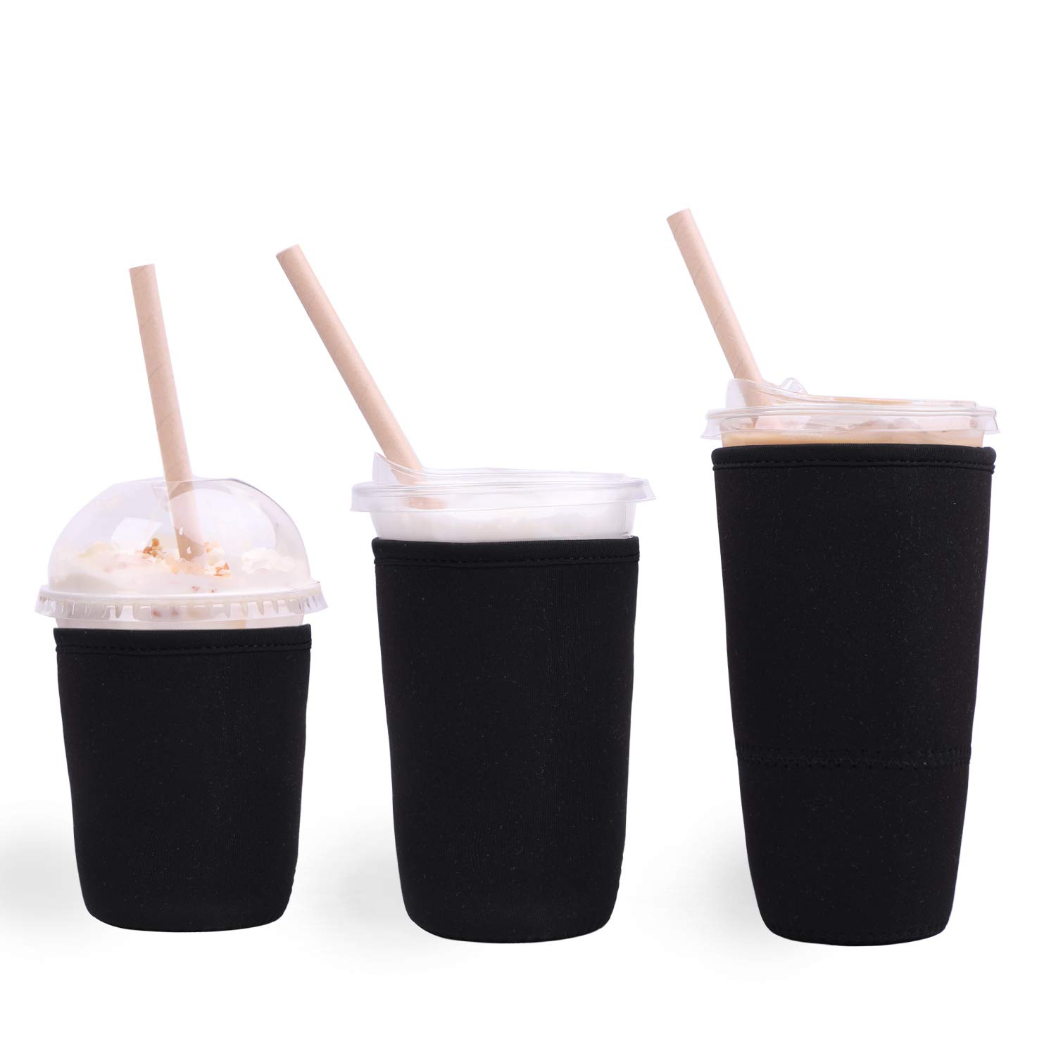 Buy 3 Pack Reusable Iced Coffee Sleeve Insulator Cup Sleeve for Cold