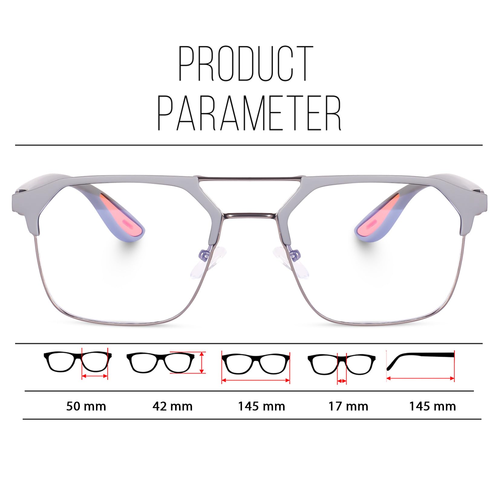 Poshh Eyewear Blue cut Light Blocking Glasses | Anti Glare Eyewear | Uv Protection Eye Glass For Men | Computer Glasses For Mobile/laptop Use | (Wooden Blue)