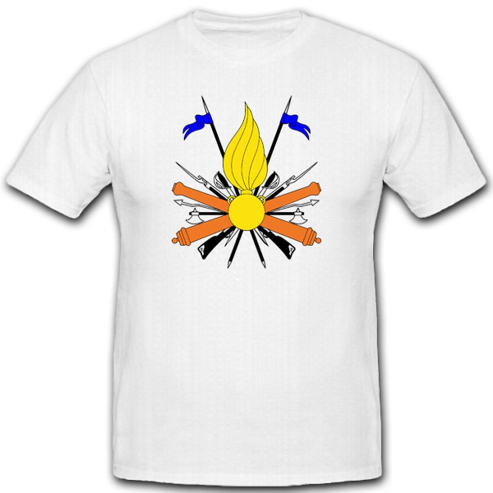T-shirt Armée Italienne Blanc Grand Format XXXX-Large Badge Unité 3901