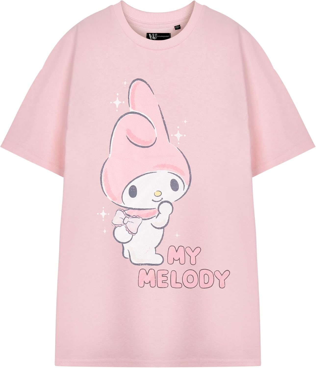 Maglietta Donna Hello Kitty & Friends – Nera Girocollo, Grafica Rock Life Retrò, Abbigliamento Ufficiale Sanrio
