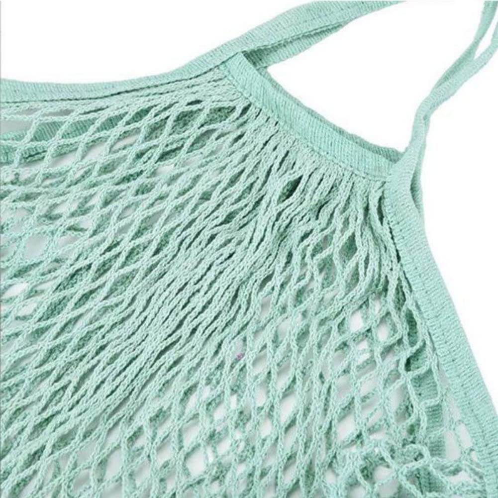 anso Reusable String Shopping Grocery Bag Shopper Tote Mesh Net Woven Cotton Market Bags
