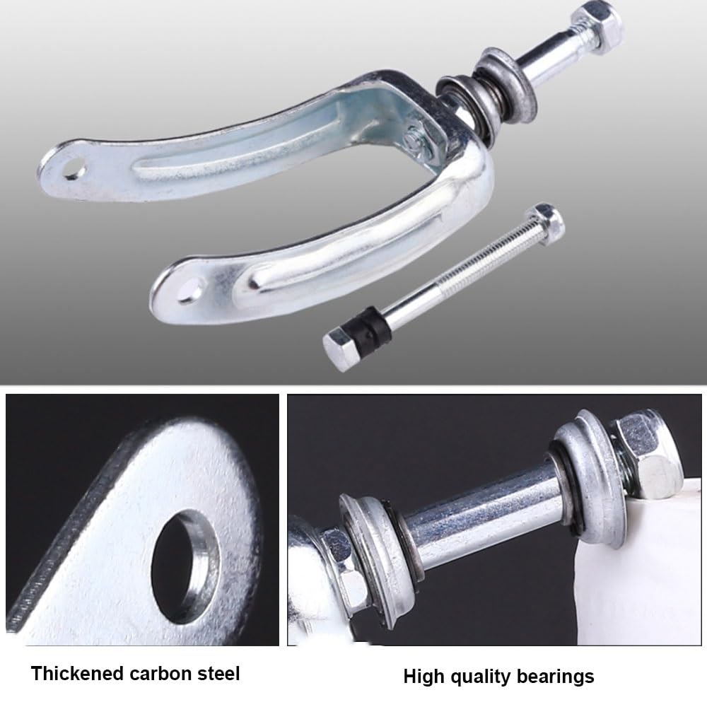 Ruedas para Silla de Ruedas de 6, 7 y 8 Pulgadas, Rueda Delantera de Repuesto para Silla de Ruedas con Horquilla Delantera de Acero y Tornillos, llanta sólida, antidesgaste (Gris,