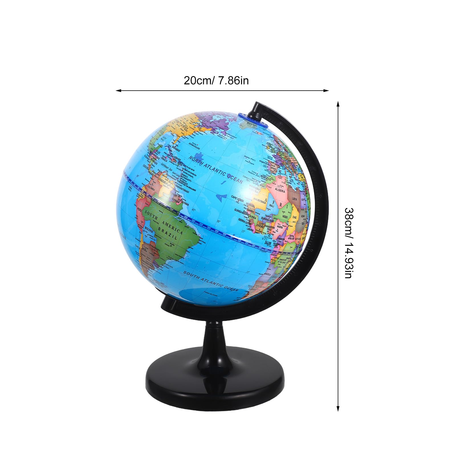 PACKOVE Mappamondo Interattivo Educativo per Ragazzo Ragazza e Adulti con Design Interattivo e Dimensioni Adatte, Realizzato in Plastico per Casa e Scrivania