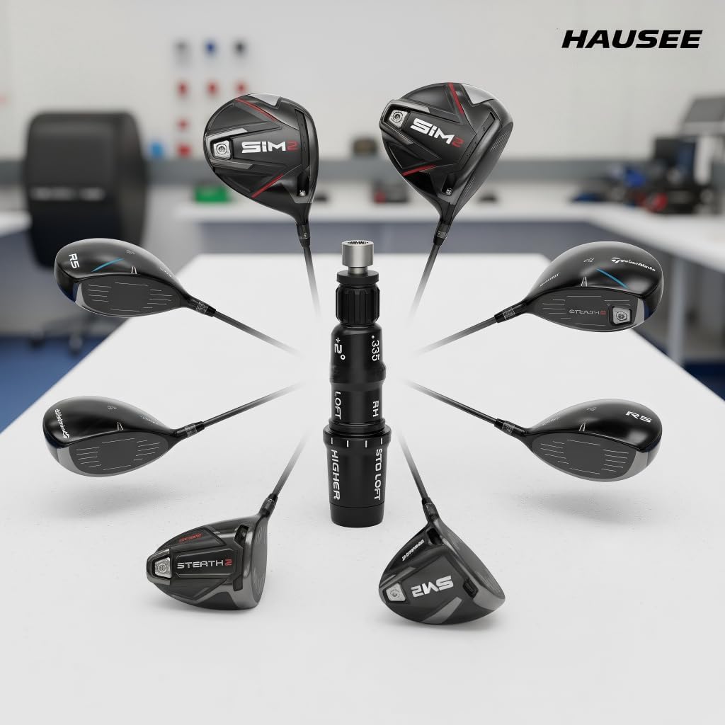 Golf Shaft Adapter .335 Tip Driver Fairway Compatible with Taylormade SIM Qi10 Qi35 M1 M2 M3 M4 M5 M6 Stealth2 Stealth, BRNR Mini Black RH, 2pcs