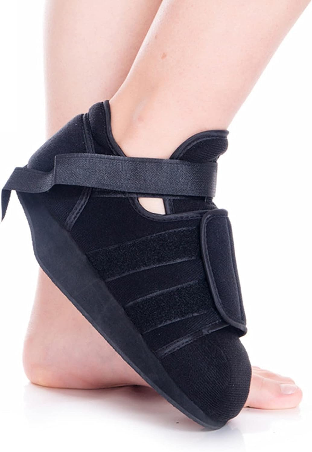 Heel foot Decompression Shoes, Medically Post op Foot Support Plaster Footwear with Adjustable vel-cro Strap, Breathable Foot Support Plaster Shoes for Joint Sprain Fracture Rehabilitation (M)