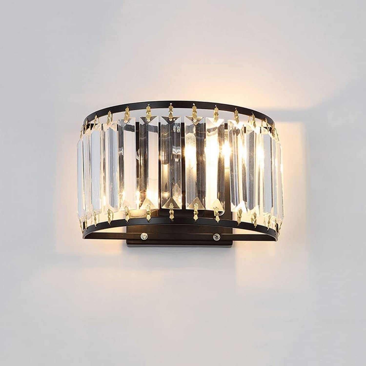 Aplique de Pared Moderno E14 con Cristal y Metal para Iluminación de Pasillo