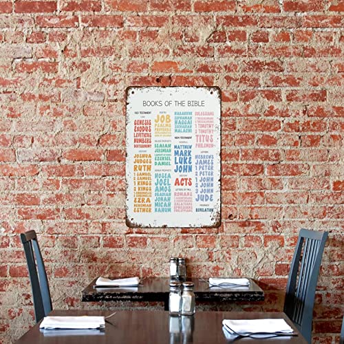 Namey Books Of The Bible Kids Scripture Posters Church Sunday School Decor Christian Homeschool Educational Verses Preschool Retro Metal Tin Sign Vintage Aluminum Sign For Home Coffee 12 X 8 Inch #TOP4