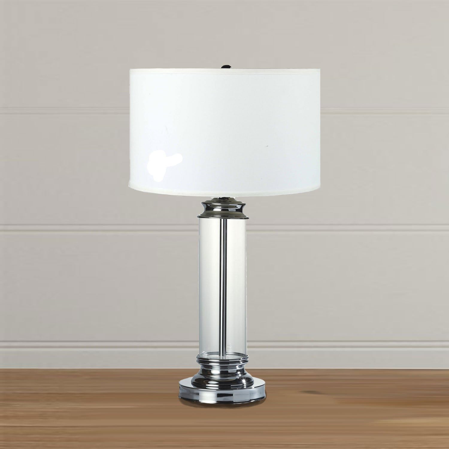 27.5"H Clear Glass Designed Table/Desk Lamp - 31183